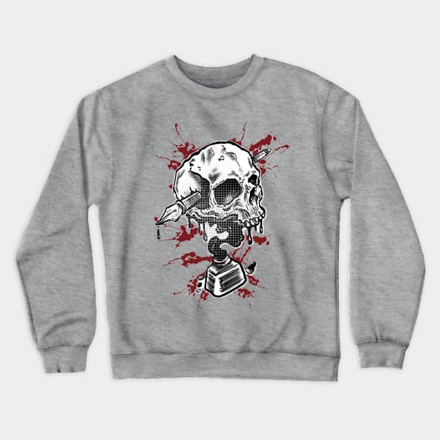 The pen is mightier than the sword Crewneck Sweatshirt by Eve Atoms Apple